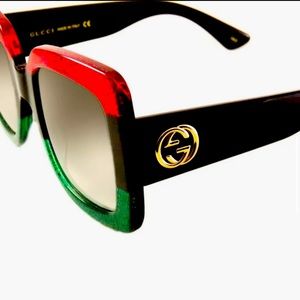 Gucci GG0083 Multicolor Oversize Sunglasses